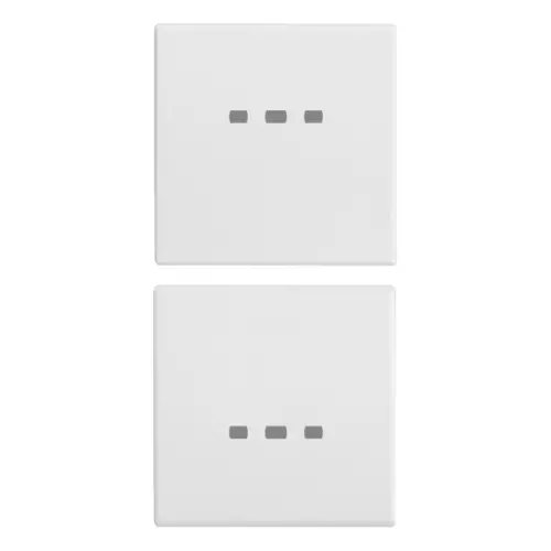 Vimar - 20751.B - 2 demi-buttons 1M sans symb.pers.blanc