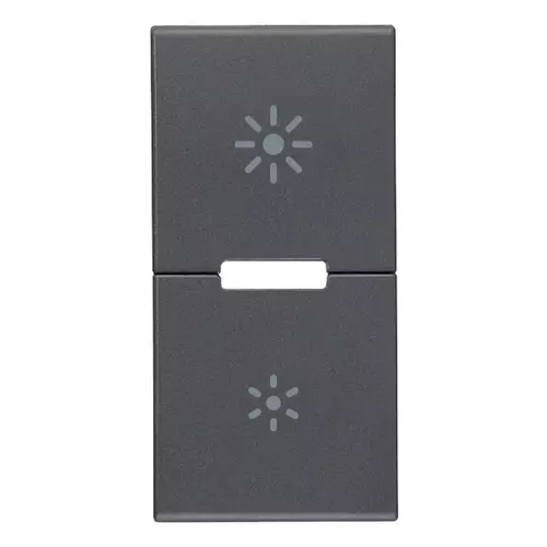 Vimar - 20755.3 - 2 half buttons 1M dimmer grey