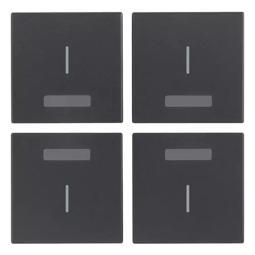 Vimar - 20841.1 - Cuatro medias teclas 1M símbolo I gris