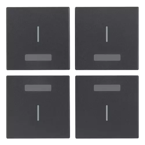 Vimar - 20841.1 - Four half-buttons 1M I symbol grey