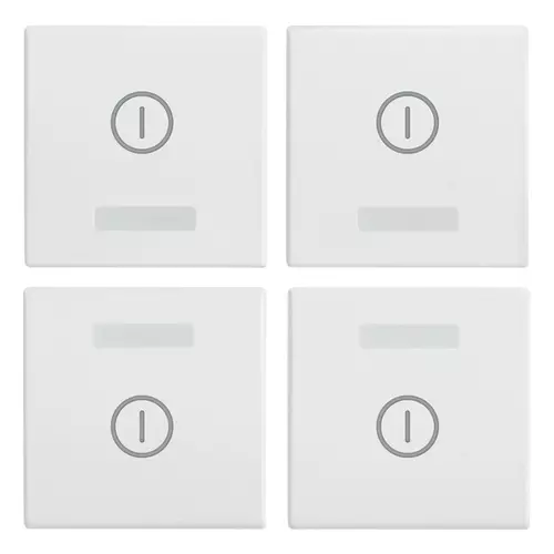 Vimar - 20841.2.B - Four half-buttons 1M I/O symbols white