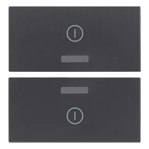 Vimar - 20842.2 - Two half-buttons 2M I/O symbols grey