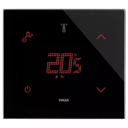 Vimar - 21514.H.76 - Θερμοστάτης  HOTEL 2M black diamond