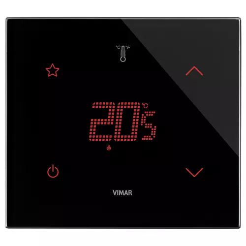 Vimar - 21514.S.76 - Termostato domótico STAR 2M negro diam.
