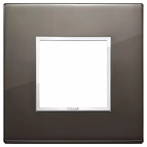 Vimar - 21642.06 - Plate 2M aluminium black sapphire