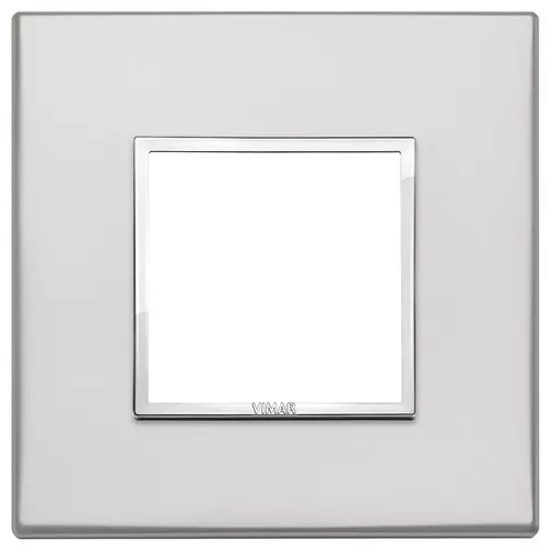 Vimar - 21642.07.01 - Plate 2M aluminium silver