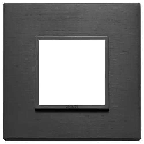 Vimar - 21642.18 - Placa 2M aluminio negro total