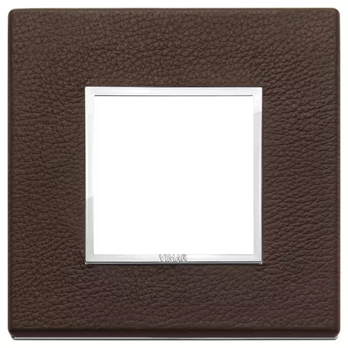 Vimar - 21642.22 - Plate 2M leather tobacco