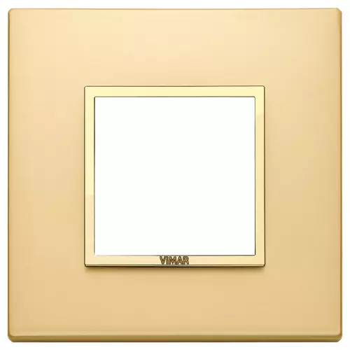 Vimar - 21642.G10 - Plate 2M aluminium satin gold