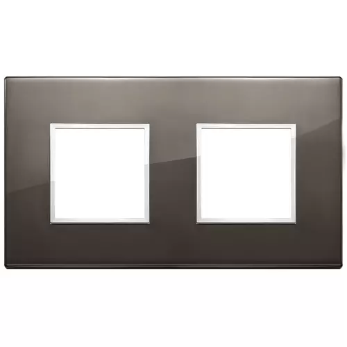 Vimar - 21643.06 - Plaque 4M (2+2) entraxe71 noir saphir