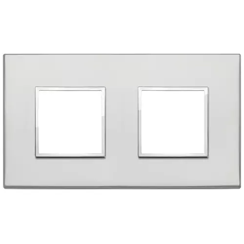 Vimar - 21643.07.01 - Plaque 4M (2+2) entraxe71 argent