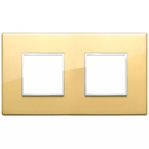 Vimar - 21643.09 - Plaque 4M (2+2) entraxe71 or brillant