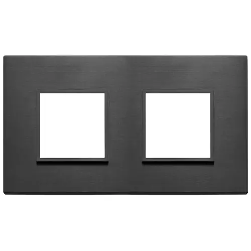 Vimar - 21643.18 - Plaque 4M (2+2) entraxe71 noir total