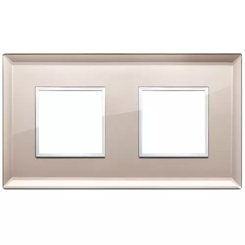 Vimar - 21643.75 - Placa 4M (2+2) eje71 espejo bronce