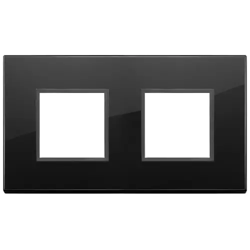 Vimar - 21643.88 - Plaque 4M (2+2) entraxe71 noirdiamant