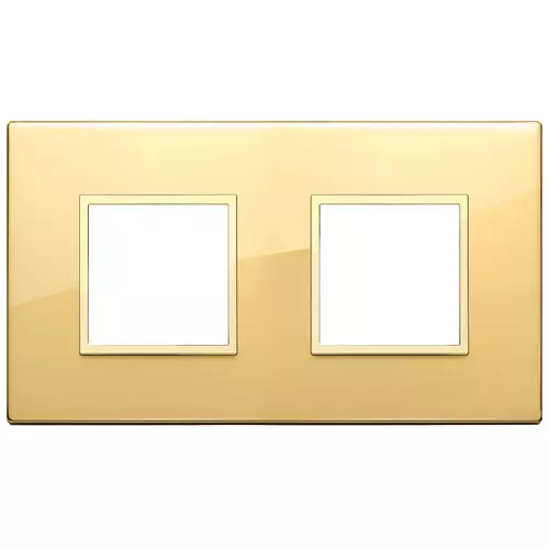 Vimar - 21643.G09 - Plate 4M (2+2) 71mm polished gold