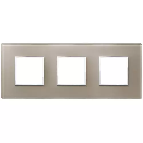 Vimar - 21644.74 - Plate 6M (2+2+2) 71mm opal brown