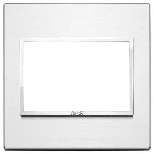 Vimar - 21648.01 - Placa 3M BS aluminio brillante