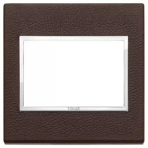 Vimar - 21648.22 - Plate 3M BS leather tobacco