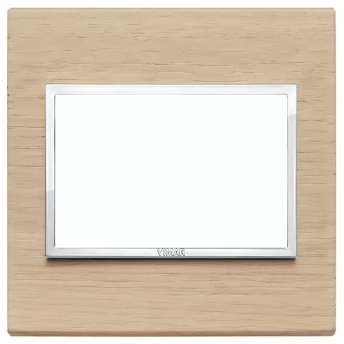 Vimar - 21648.32 - Plaque 3M BS bois rouvre blanc