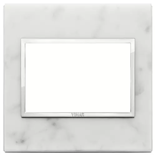 Vimar - 21648.51 - Plaque 3M BS pierre blanc Carrara