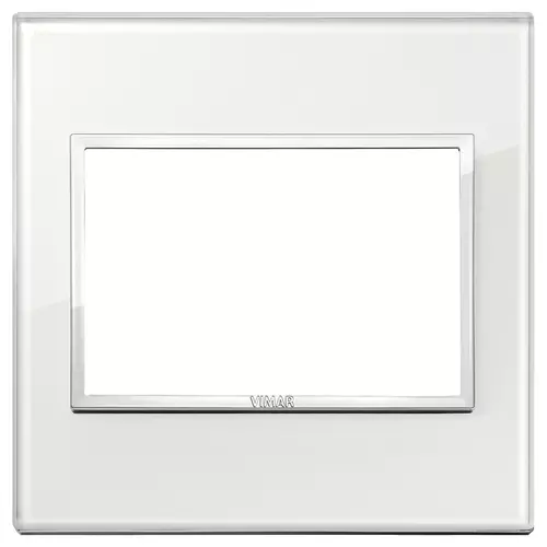 Vimar - 21648.70 - Plaque 3M BS cristal blanc diamant