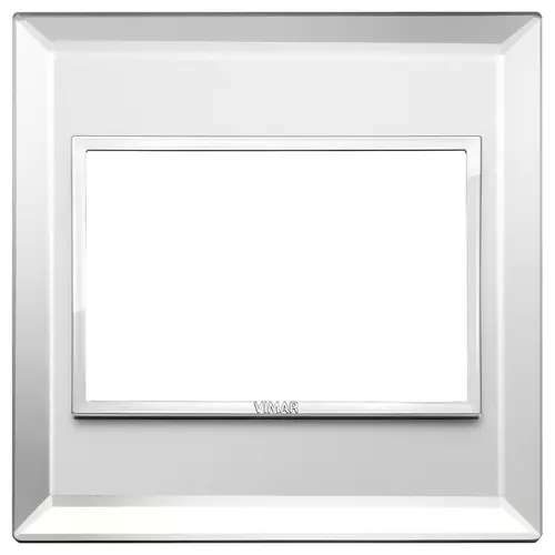 Vimar - 21648.72 - Plaque 3M BS cristal argent ice