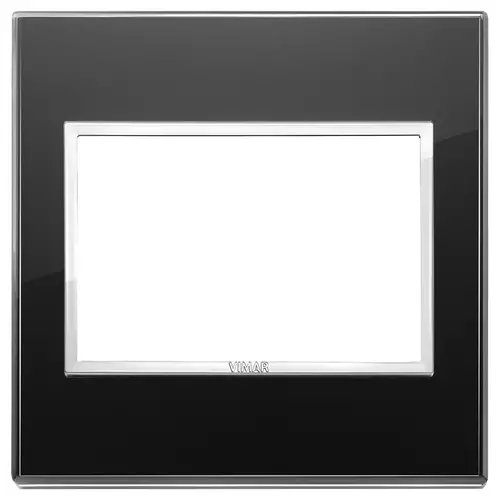 Vimar - 21648.76 - Plaque 3M BS cristal diamant noir