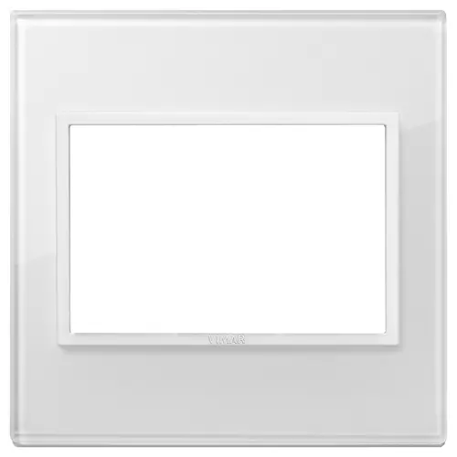 Vimar - 21648.87 - Plaque 3M BS cristal blanc total diamant