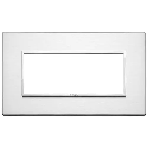 Vimar - 21649.01 - Plate 5MBS brilliant aluminium