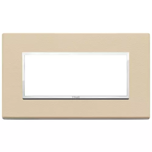 Vimar - 21649.21 - Placa 5M BS piel natural crema