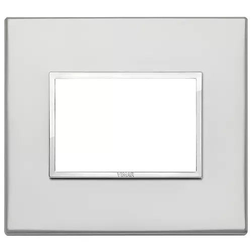 Vimar - 21653.07.01 - Plate 3M aluminium silver