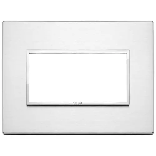 Vimar - 21654.01 - Plaque 4M aluminium brillant