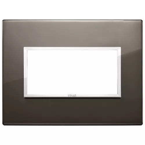 Vimar - 21654.06 - Placa 4M aluminio negro zafiro