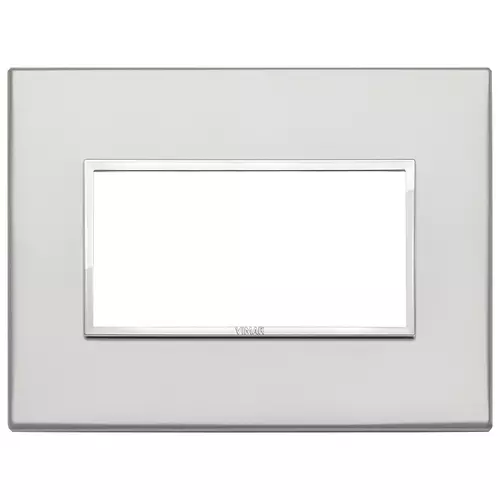 Vimar - 21654.07.01 - Plate 4M aluminium silver