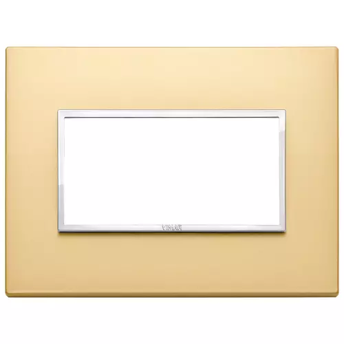 Vimar - 21654.10 - Plaque 4M aluminium or satiné