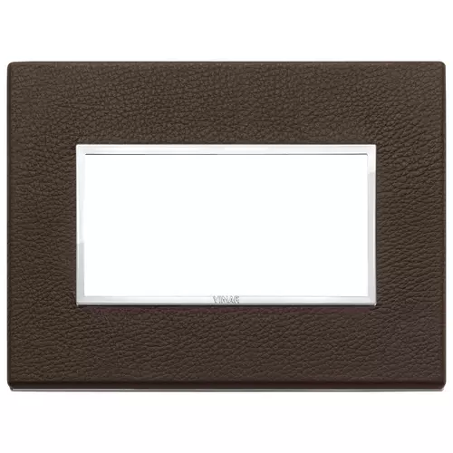 Vimar - 21654.22 - Plate 4M leather tobacco