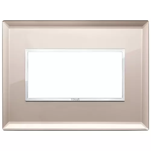 Vimar - 21654.75 - Plaque 4M cristal bronze glacé