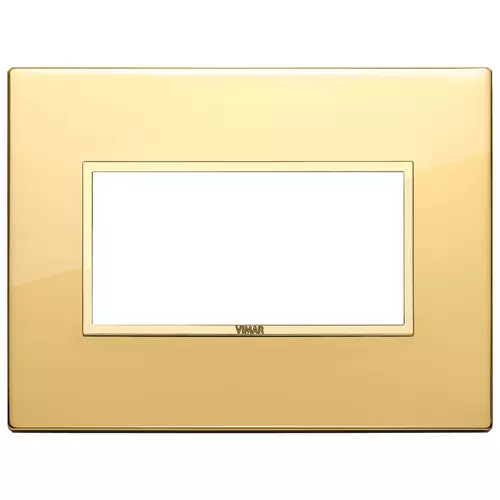 Vimar - 21654.G09 - Plate 4M aluminium polished gold