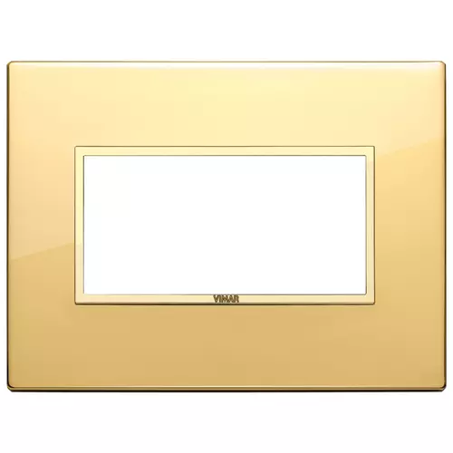 Vimar - 21654.G09 - Plaque 4M aluminium or brillant