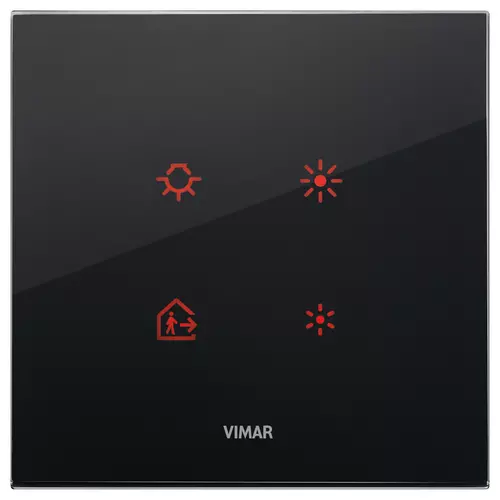 Vimar - 21662.76 - Plaque 2M cristal diamant noir