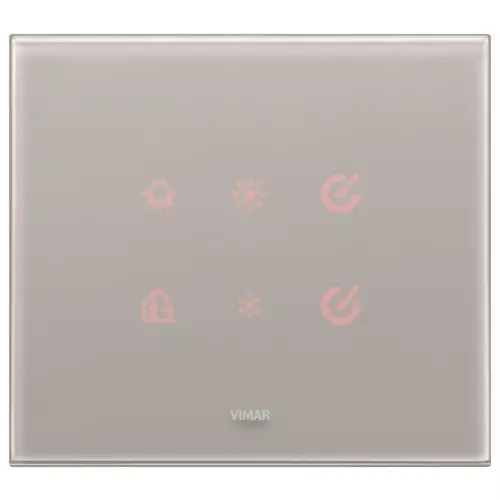 Vimar - 21663.73 - Placa 3M cristal gris perla