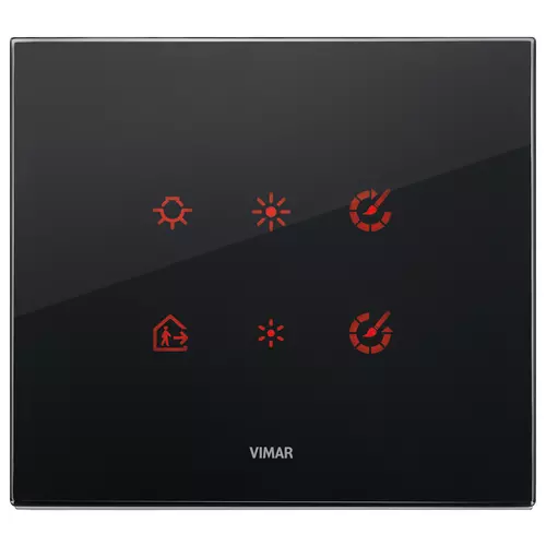 Vimar - 21663.76 - Placa 3M cristal negro diamante