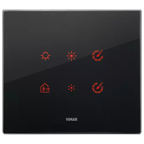 Vimar - 21663.76 - Plaque 3M cristal diamant noir