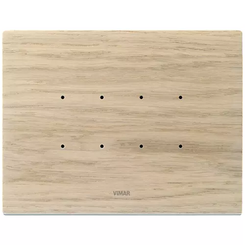 Vimar - 21664.32 - Plaque 4M bois rouvre blanc