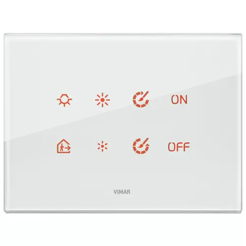 Vimar - 21664.71 - Plaque 4M cristal eau