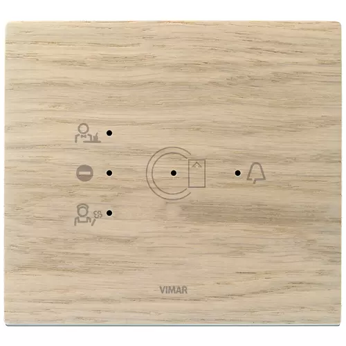 Vimar - 21666.32 - Plaque transponder 3M bois rouvre blanc