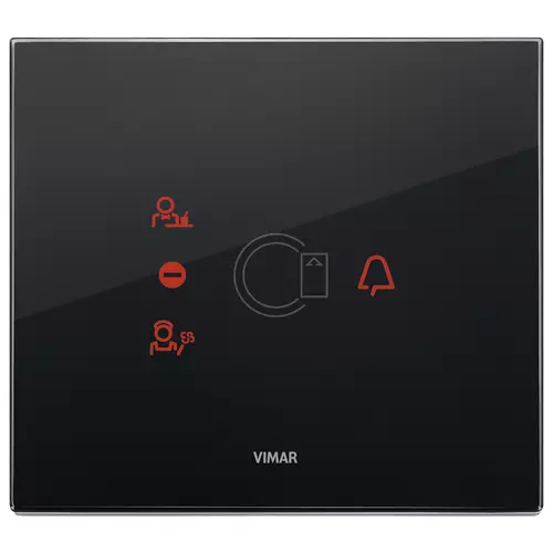 Vimar - 21666.76 - Plate 3M f/transponder crystal black dia