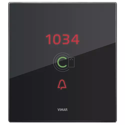 Vimar - 21666.76.01 - Plate 3M f/transponder NR black diamond