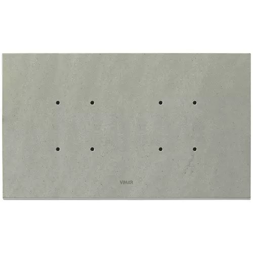 Vimar - 21667.53 - Placca 5MBS (2+blank+2) quarzite grigia